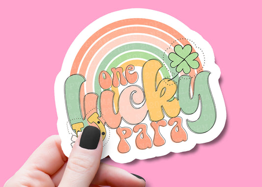 One Lucky Para Sticker