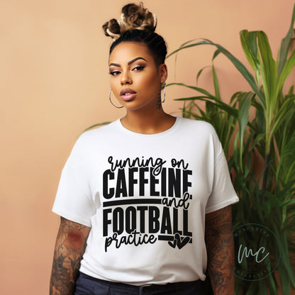 Running On Caffeine & Football Practice Shirt