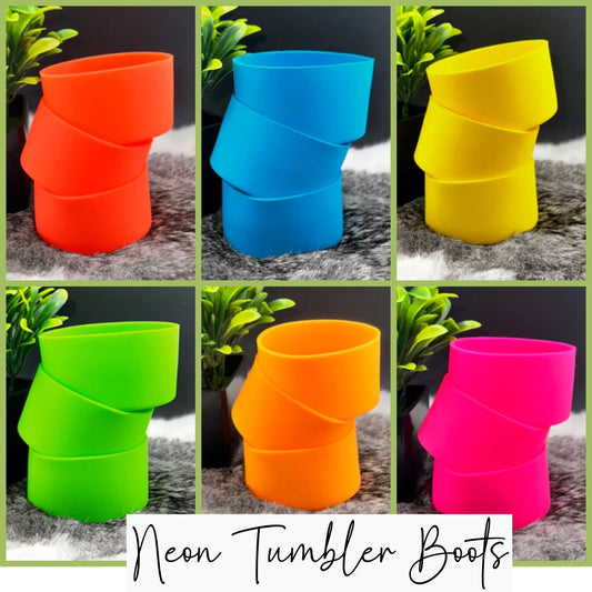 Neon Solid Color Silicone Tumbler Boot