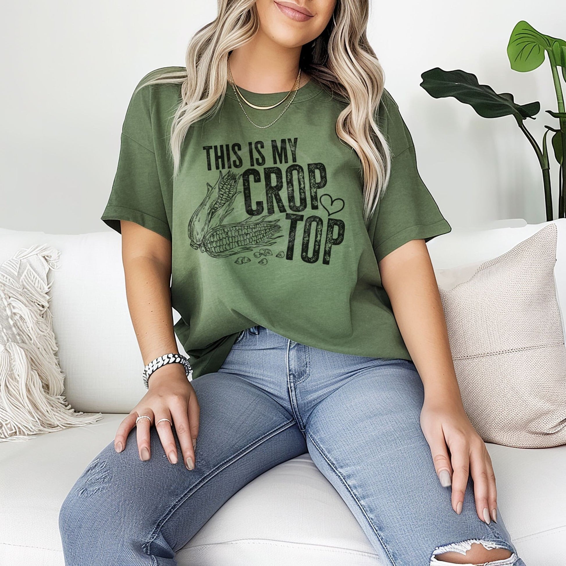 This Is My Crop Top Graphic Tee, Farmer Shirt, Gardening Shirt, Support Local Farmers, Country Tee, Farmer Shirt, Farmers Market Tee