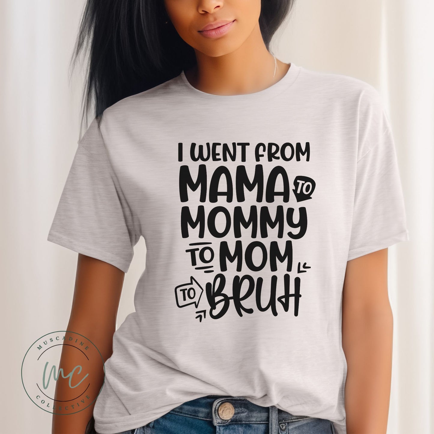 I Went From Mama to Mommy to Mom to Bruh Shirt, Funny Mom Shirt, Mothers Day Gift For Mom, Mom of Teenager, Cute Mama Shirt, Mama Shirt