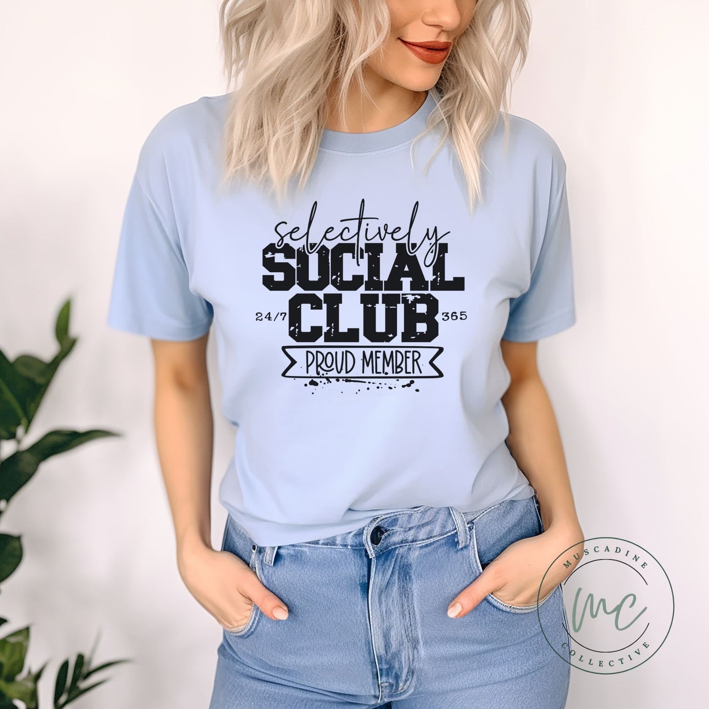 Selectively Social Club tshirt,Mothers Day Gift For Mom,Birthday Gift For Mom,Snarky, Friends Shirts Funny,Besties Shirts,Friendship Gifts