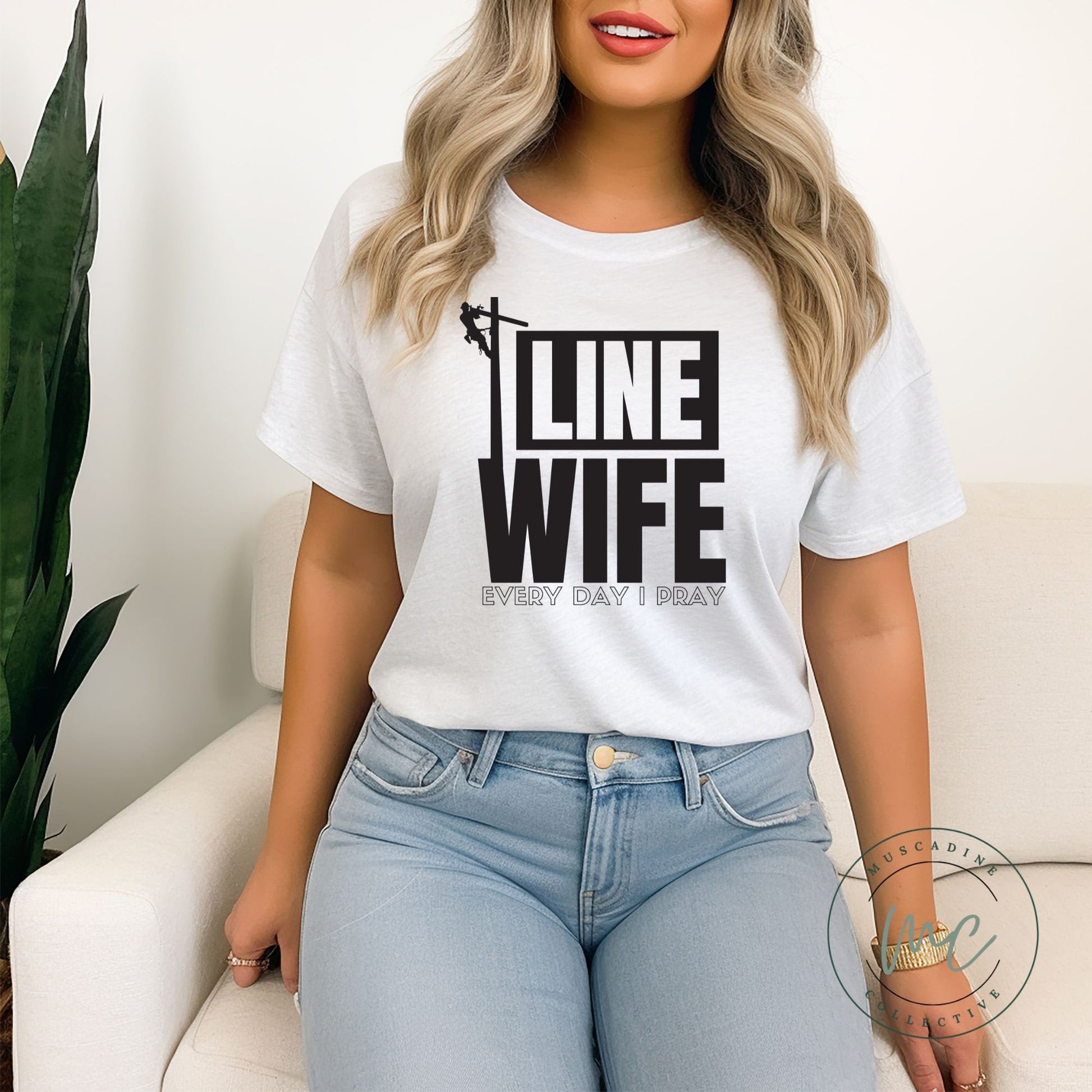 Line Wife Tshirt, Linemans Wife, Christian Wife, Journeyman Lineman Wife, Lineman Gifts, Blue Collar Wife, Graphic Tee, Lineman Wife Gifts