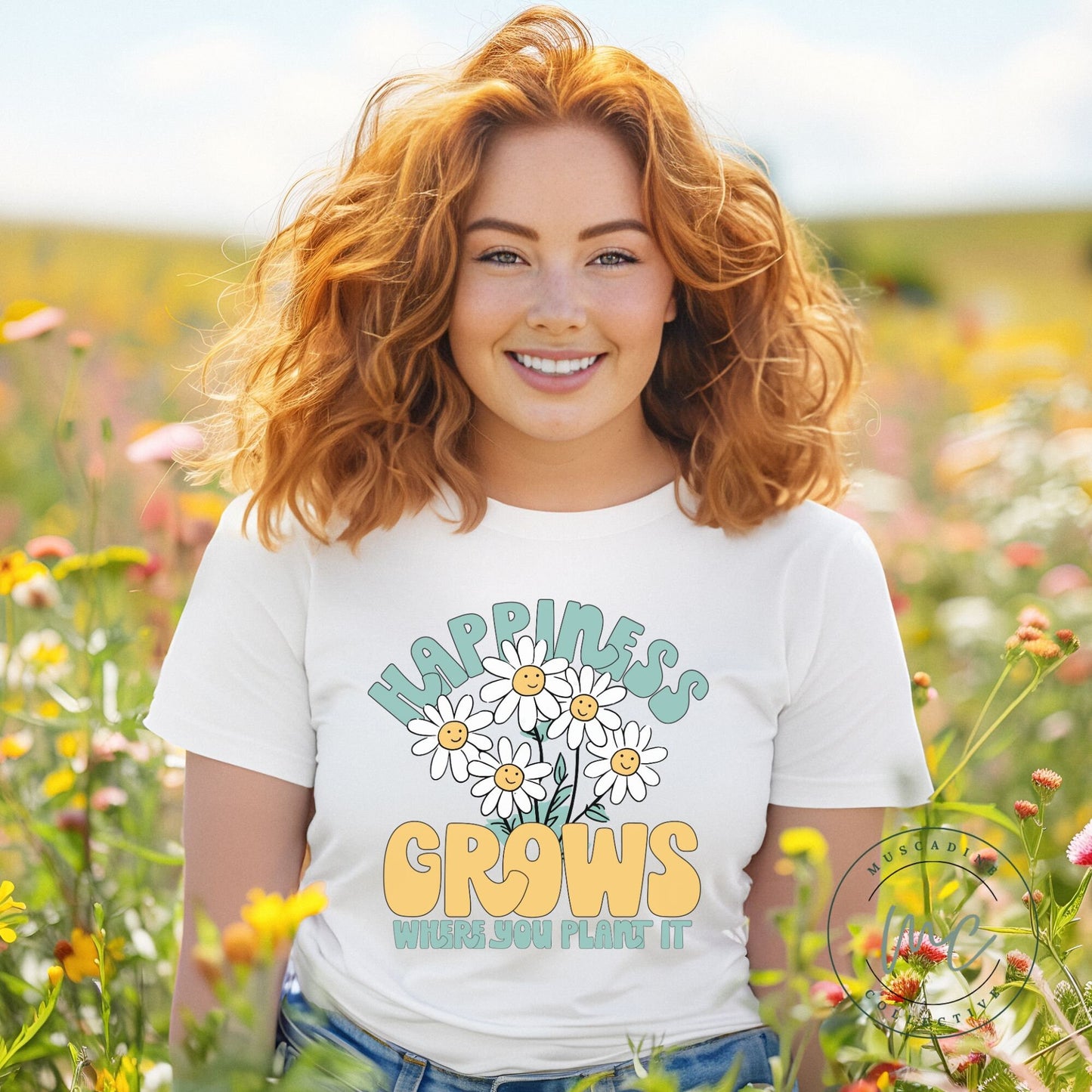 Happiness Grows Where You Plant It Shirt, Positive Shirt, Cute Boho Shirt, Spring Shirt For Women, Kindness Shirt, Gift For Women