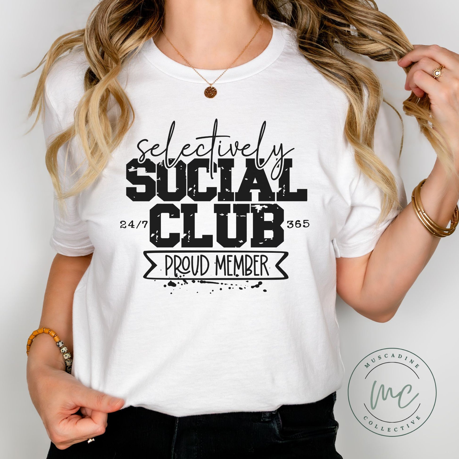 Selectively Social Club tshirt,Mothers Day Gift For Mom,Birthday Gift For Mom,Snarky, Friends Shirts Funny,Besties Shirts,Friendship Gifts