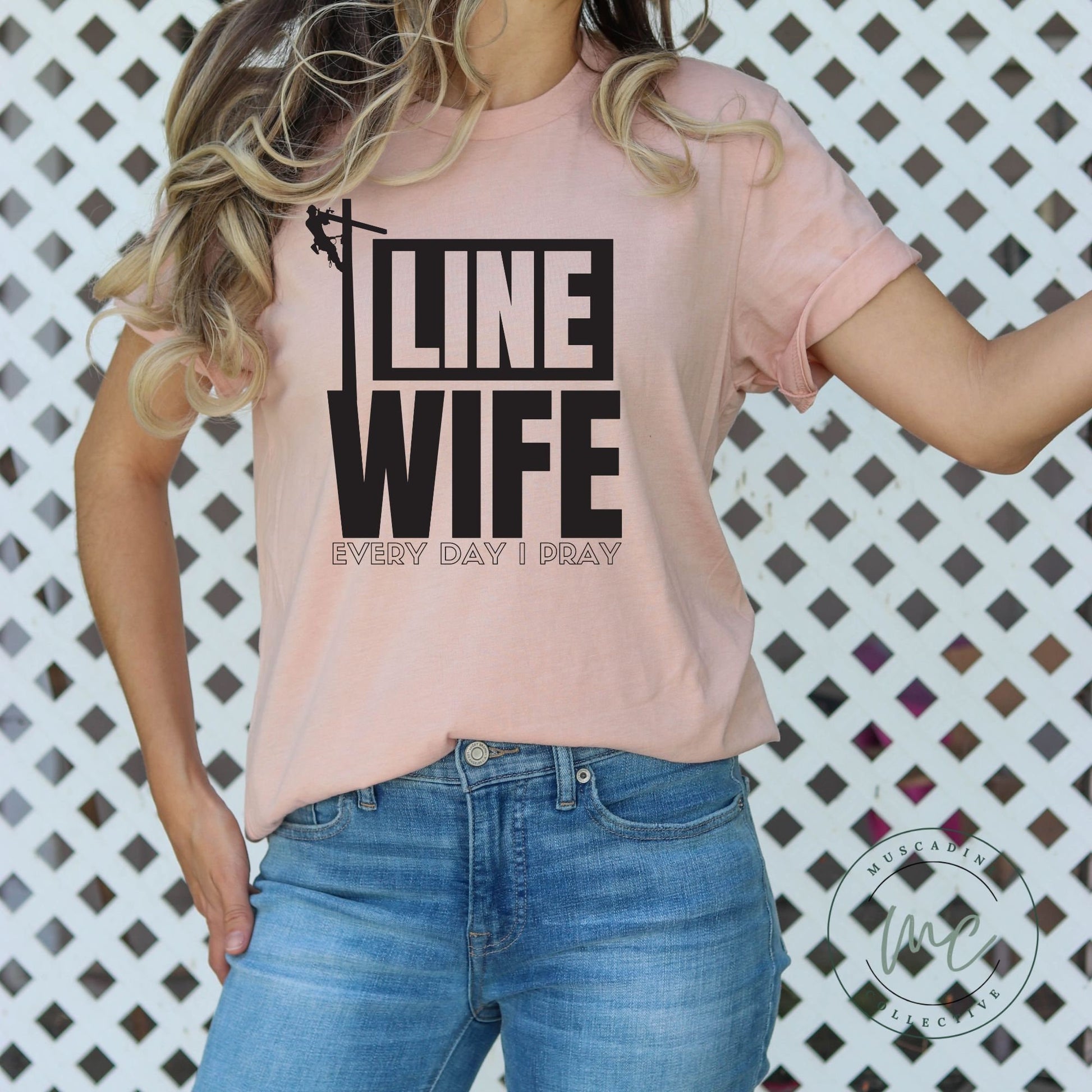 Line Wife Tshirt, Linemans Wife, Christian Wife, Journeyman Lineman Wife, Lineman Gifts, Blue Collar Wife, Graphic Tee, Lineman Wife Gifts