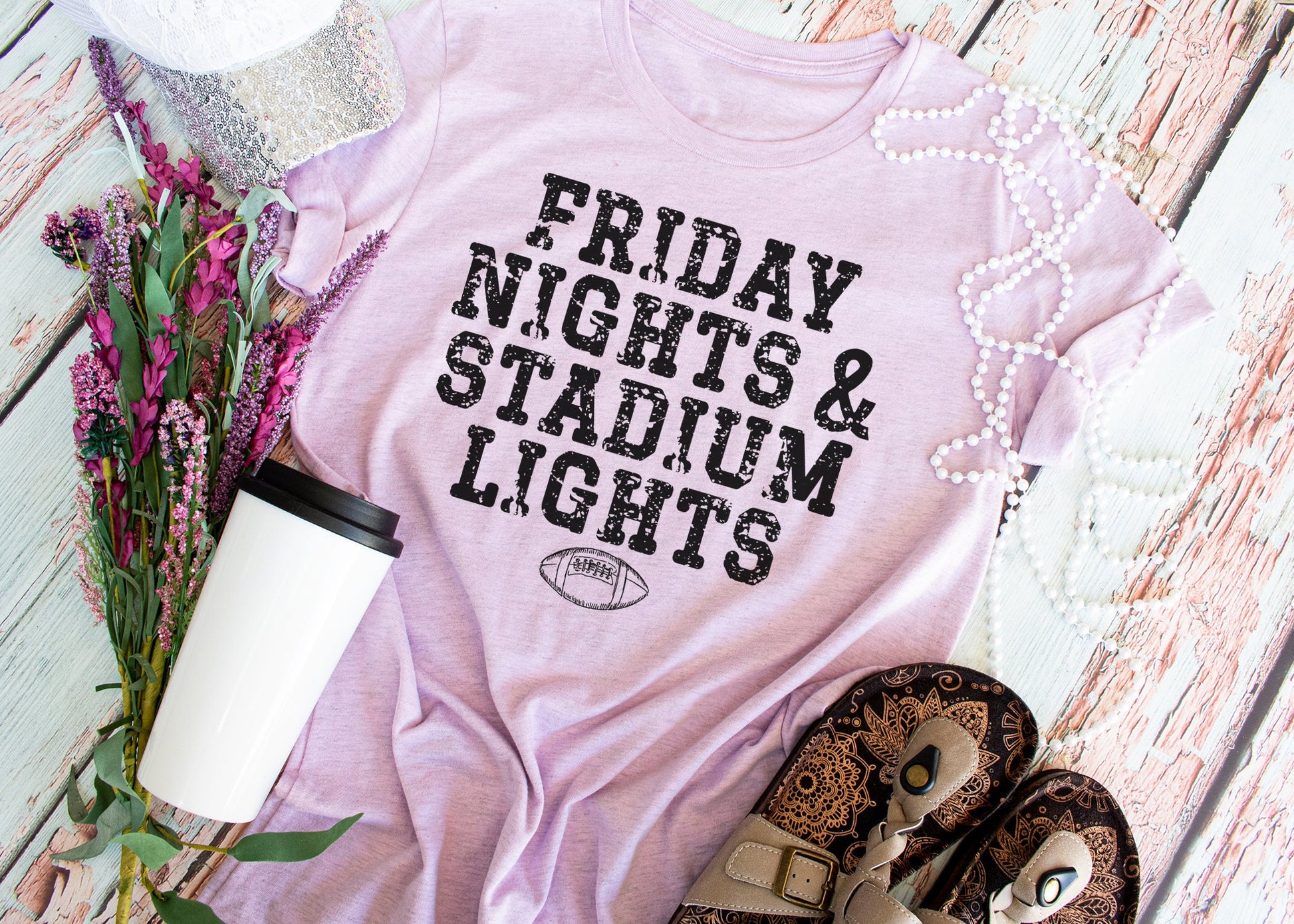 Friday Nights & Stadium Lights Tee, Football Season