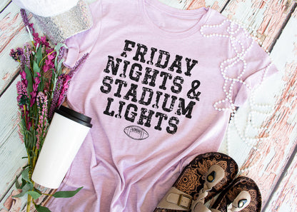 Friday Nights & Stadium Lights Tee, Football Season