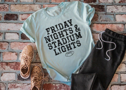 Friday Nights & Stadium Lights Tee, Football Season