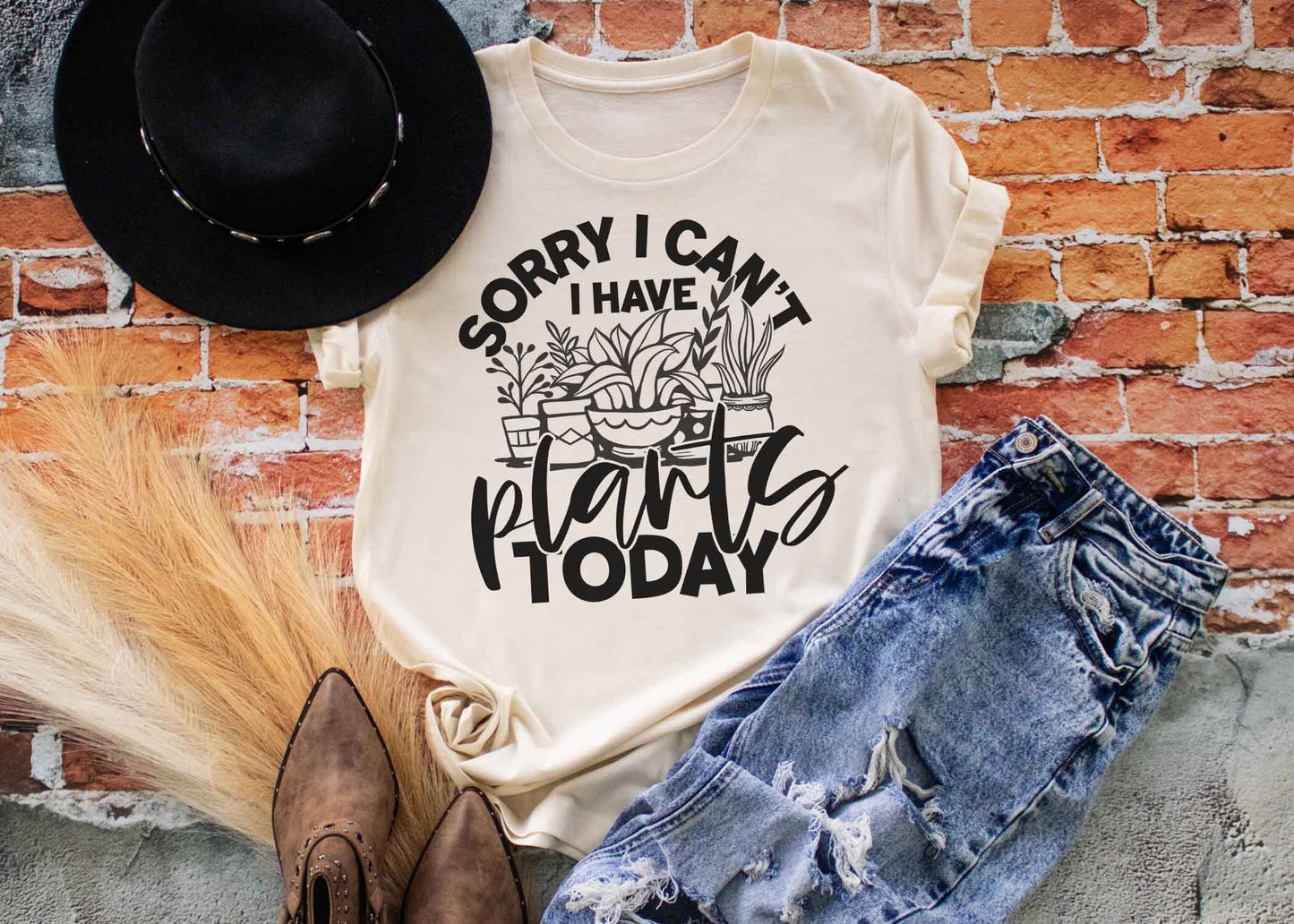 Sorry I Can't I Have Plants Today Funny Gardening Shirt, Tee For Gardener, Sarcastic Gardner Shirt, Introvert Gardener, Gift For Plant Lover