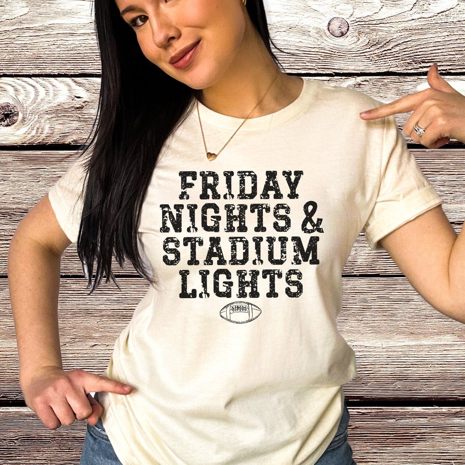 Friday Nights & Stadium Lights Tee, Football Season