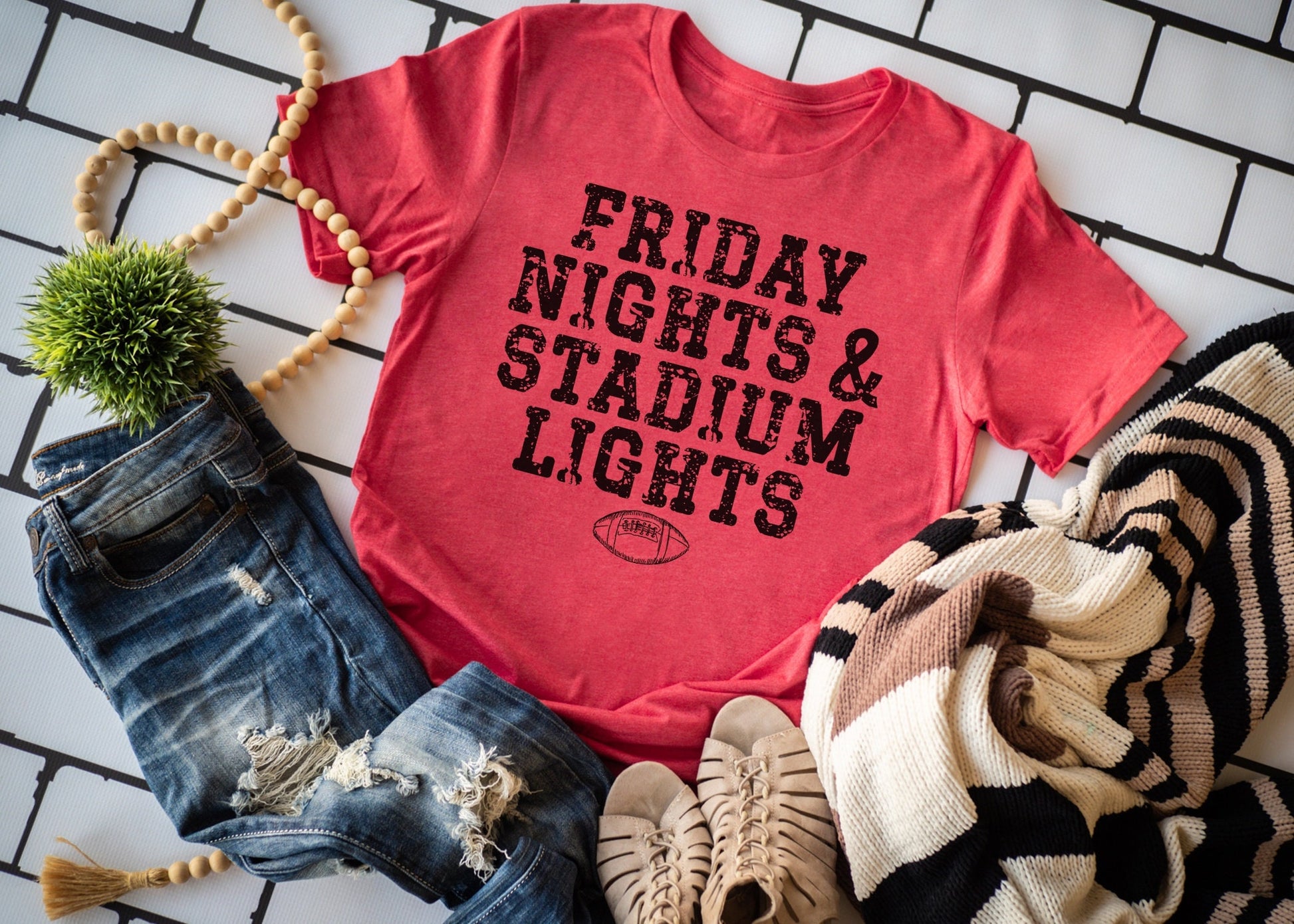 Friday Nights & Stadium Lights Tee, Football Season