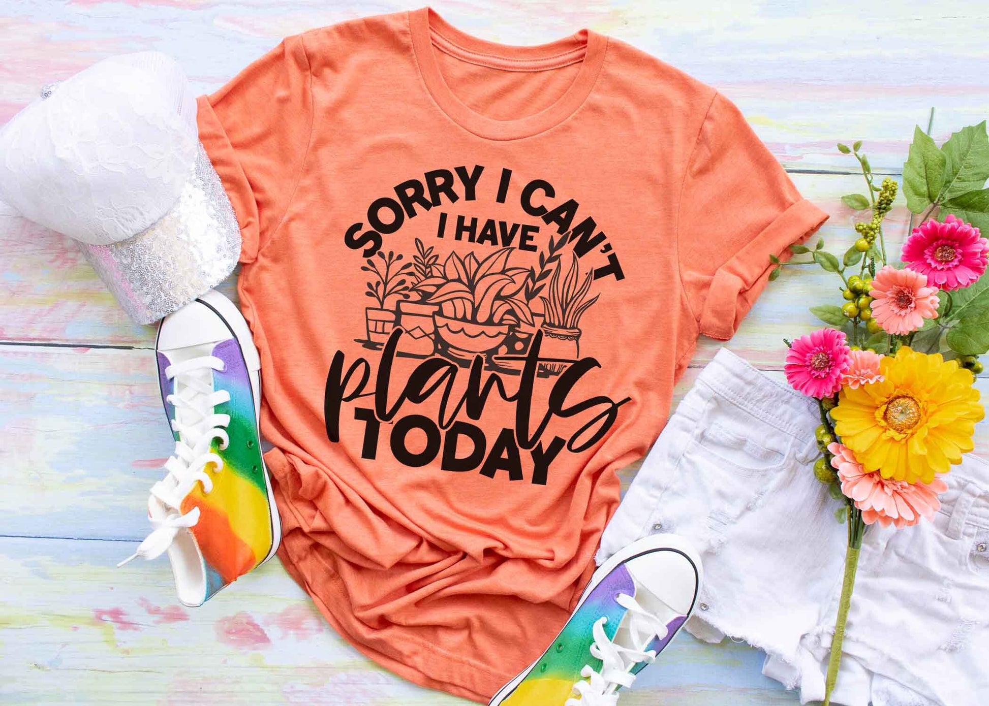 Sorry I Can't I Have Plants Today Funny Gardening Shirt, Tee For Gardener, Sarcastic Gardner Shirt, Introvert Gardener, Gift For Plant Lover