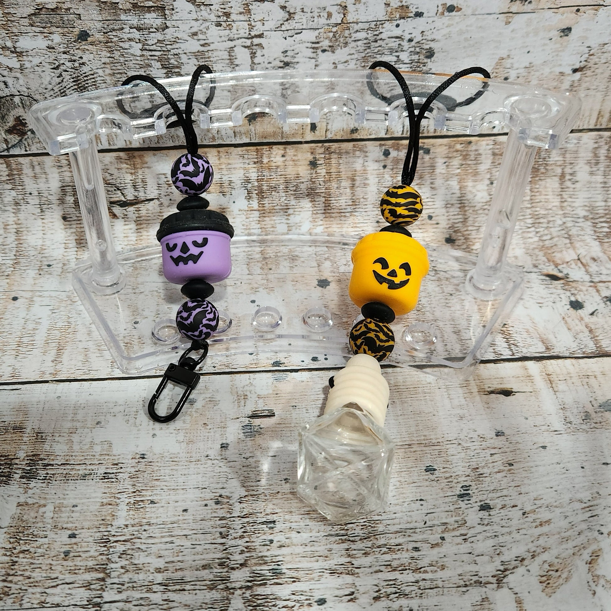 Trick or Treat Bucket Rearview Mirror Car Charm, Halloween Bucket, Spooky Stuff, Cute Car Gift, Rearview Mirror Accessories