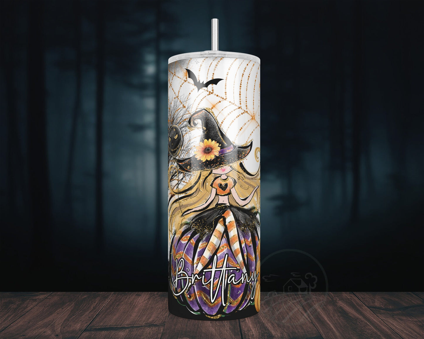 Personalized Tumbler, 20oz Tumbler, 100% That Witch, Halloween Gift, Witchy Gift, Gift For Her, Spooky Gift, Halloween Lover, Spooky Season