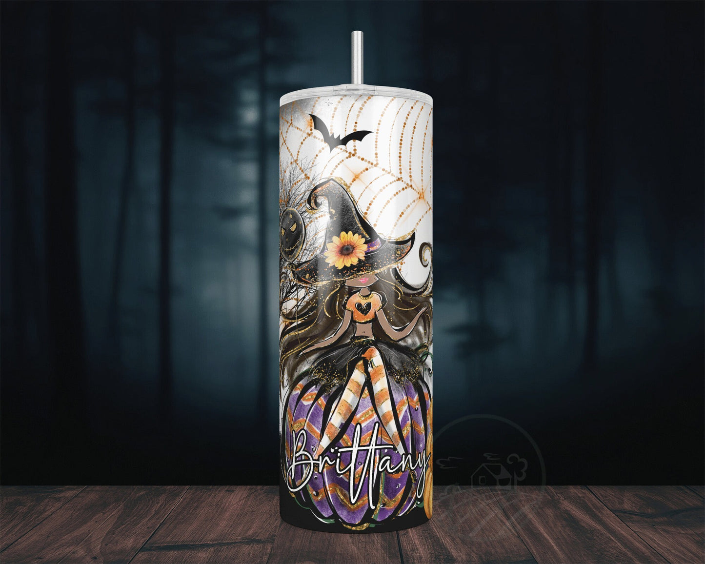 Personalized Tumbler, 20oz Tumbler, 100% That Witch, Halloween Gift, Witchy Gift, Gift For Her, Spooky Gift, Halloween Lover, Spooky Season