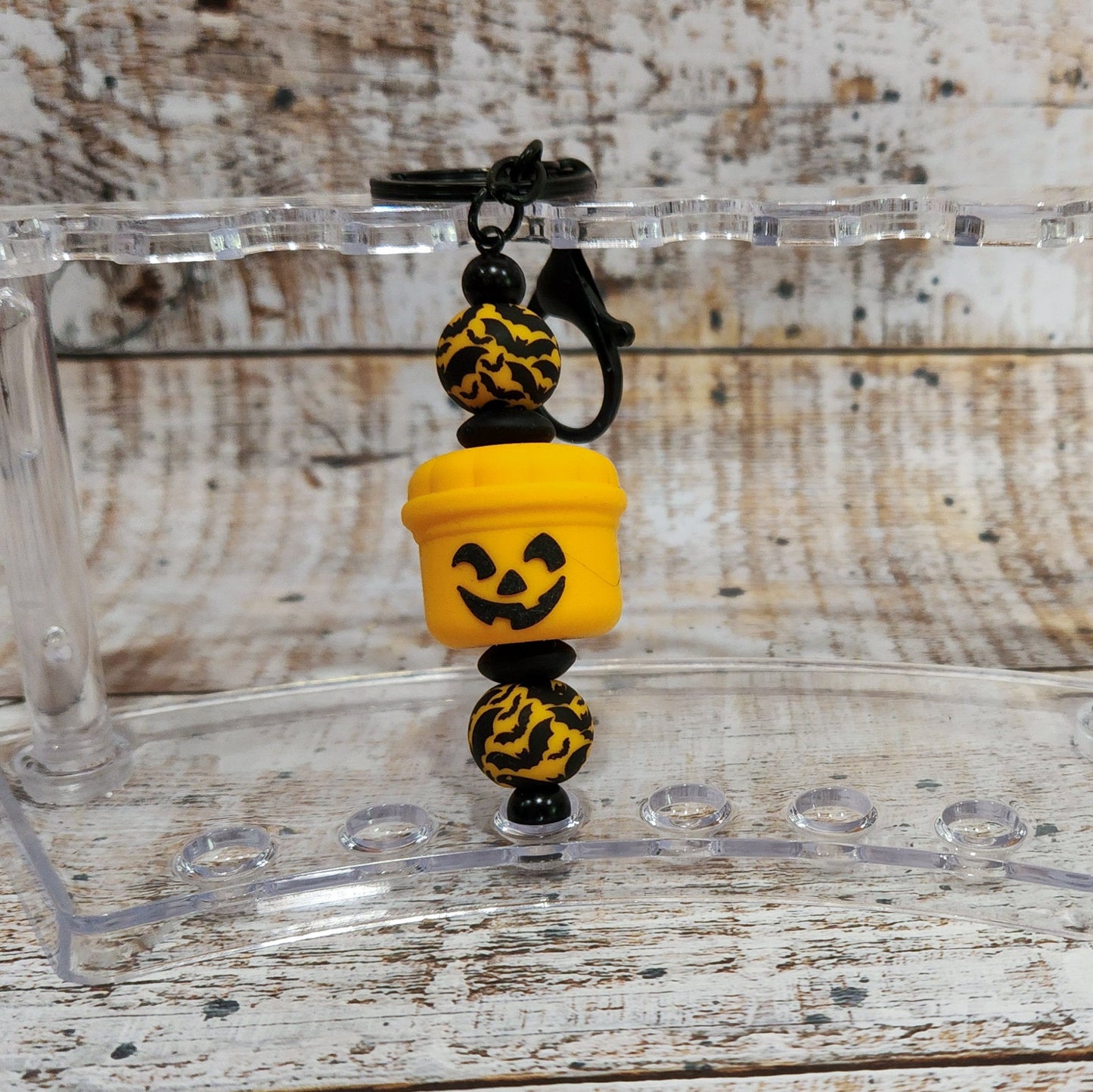 Halloween Trick or Treat Bucket Keychain, Fidget, Silicone Halloween Bucket Spooky Ghost, Pumpkin, Jack-o-lantern, Witch, Boo Bucket