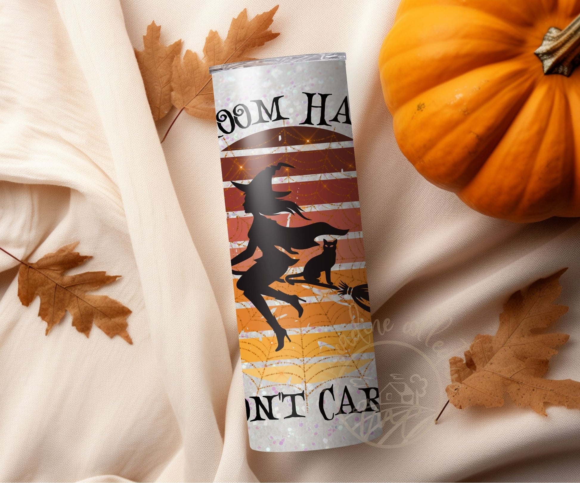 Personalized Tumbler, 20oz Tumbler, Broom Hair Don't Care, Halloween Gift, Witchy Gift, Gift For Her, Spooky Gift, Witch Mug, Spooky Season