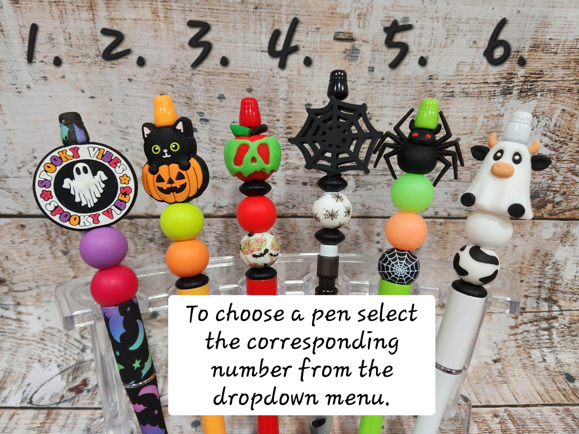 Beaded Halloween Pen, Journaling, Ghost Cow, Cute Pen, Spooky Season, Halloween Spider Web, Spooky Vibes, Scrapbooking, Pencil, Fall Pen