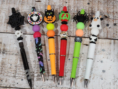 Beaded Halloween Pen, Journaling, Ghost Cow, Cute Pen, Spooky Season, Halloween Spider Web, Spooky Vibes, Scrapbooking, Pencil, Fall Pen