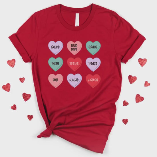 Conversation Hearts t shirt