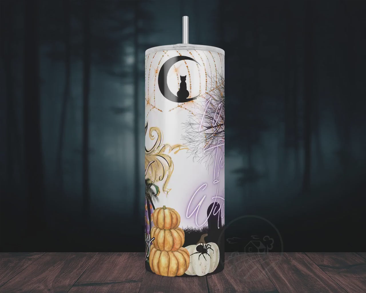 Personalized Tumbler, 20oz Tumbler, 100% That Witch, Halloween Gift, Witchy Gift, Gift For Her, Spooky Gift, Halloween Lover, Spooky Season