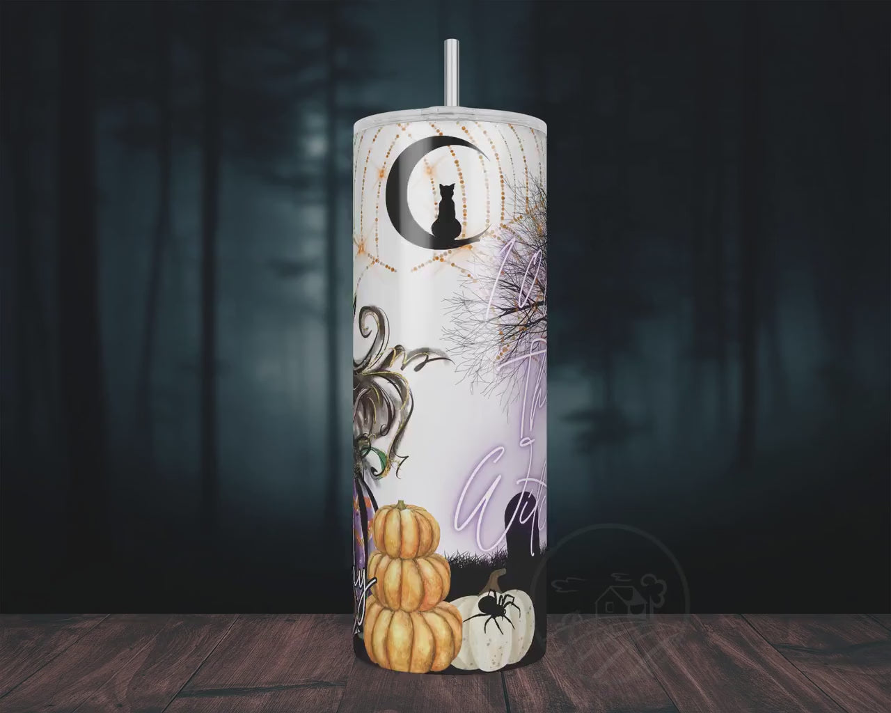 Personalized Tumbler, 20oz Tumbler, 100% That Witch, Halloween Gift, Witchy Gift, Gift For Her, Spooky Gift, Halloween Lover, Spooky Season