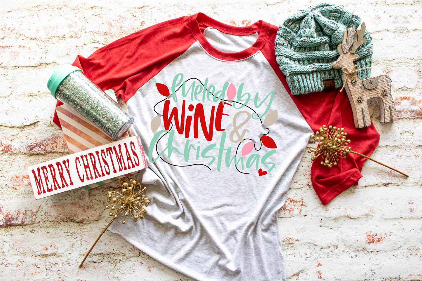 Fueled By Wine and Christmas Raglan