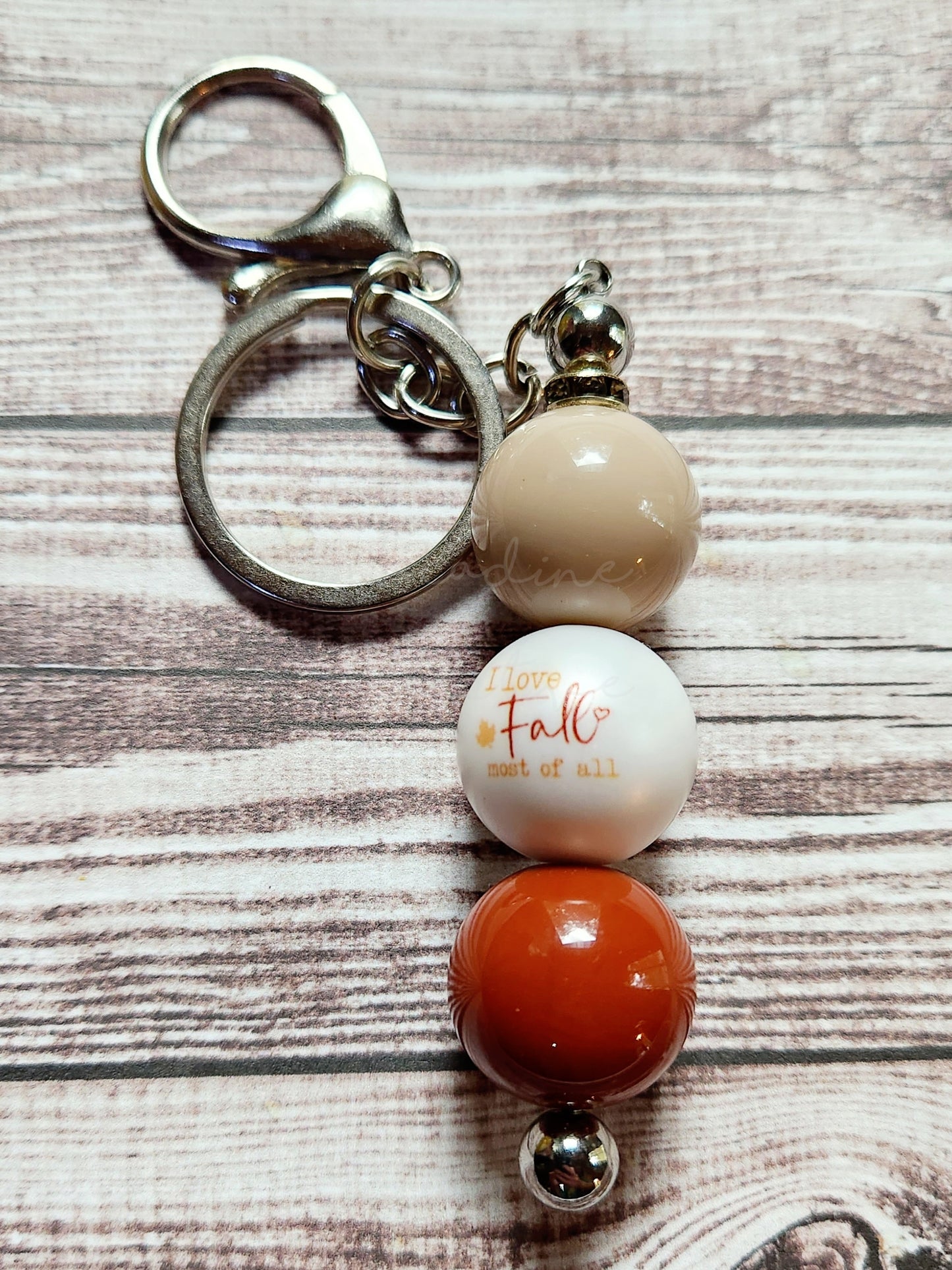 I Love Fall Most Of All Keychain #2