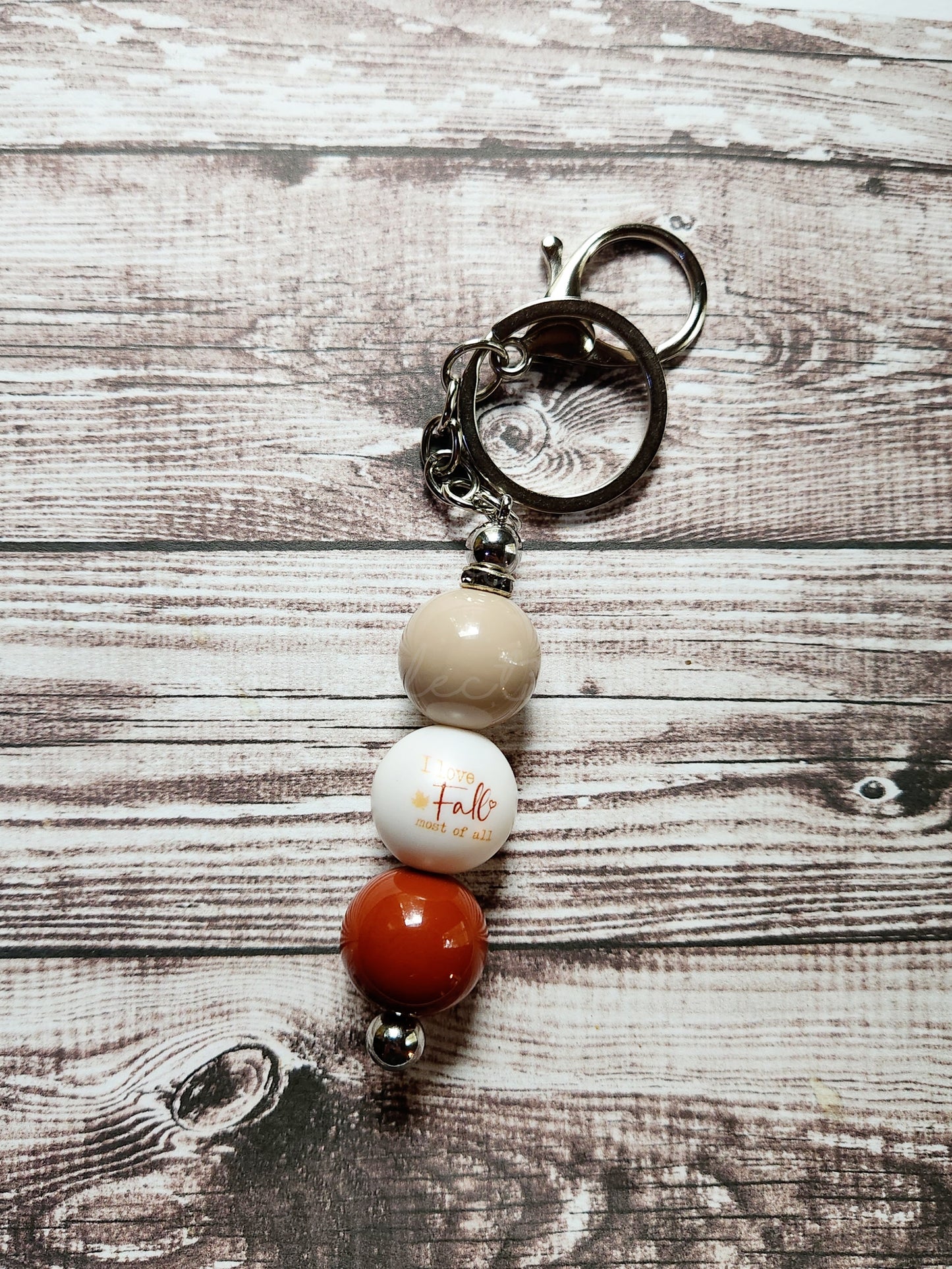 I Love Fall Most Of All Keychain #2