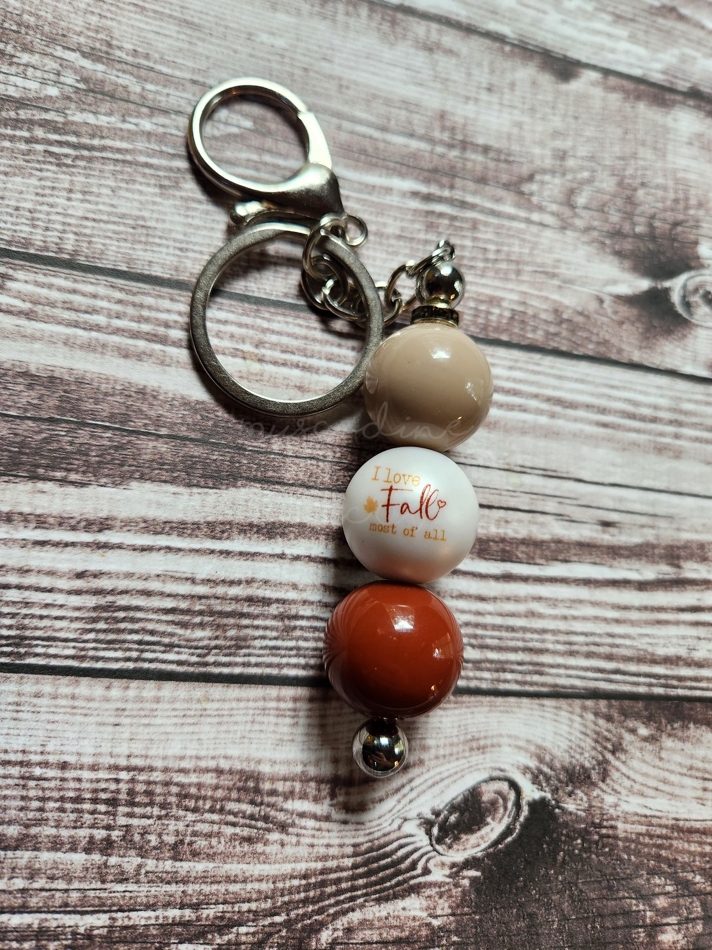 I Love Fall Most Of All Keychain #2