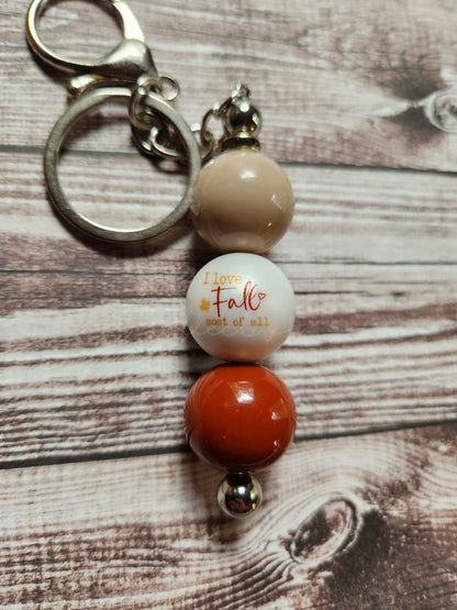 I Love Fall Most Of All Keychain #2