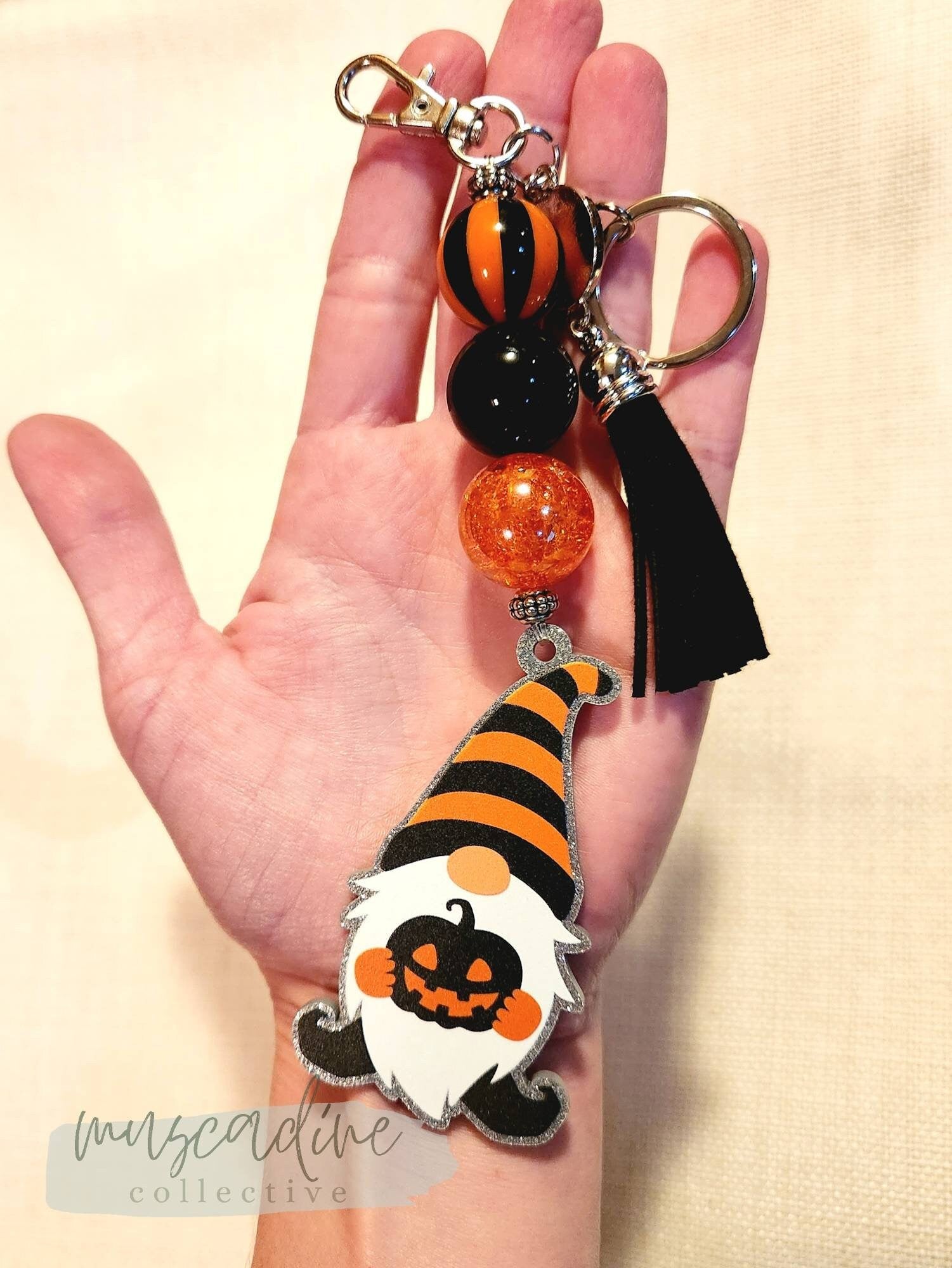 Halloween Gnome Keychain