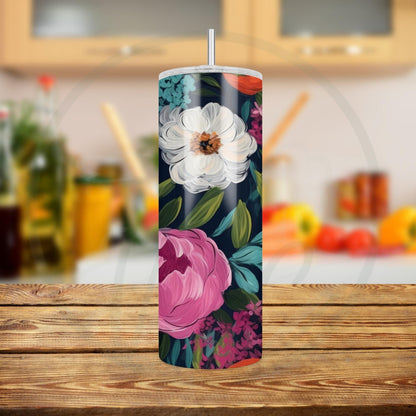 Vintage Spring Floral 20oz Tumbler, Cottagecore Floral Coffee Tumbler, Mother's Day Gift, Spring Flowers, Florist Gift