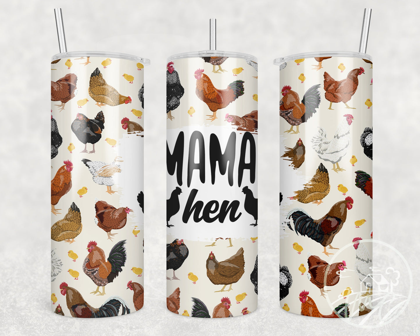 Mama Hen Chicken Tumbler, 20oz Skinny, Chicken Mom, Farm Tumbler, Homesteader Gift, Crazy Chicken Lady, Gift For Mom, Coffee Tumbler, Drink