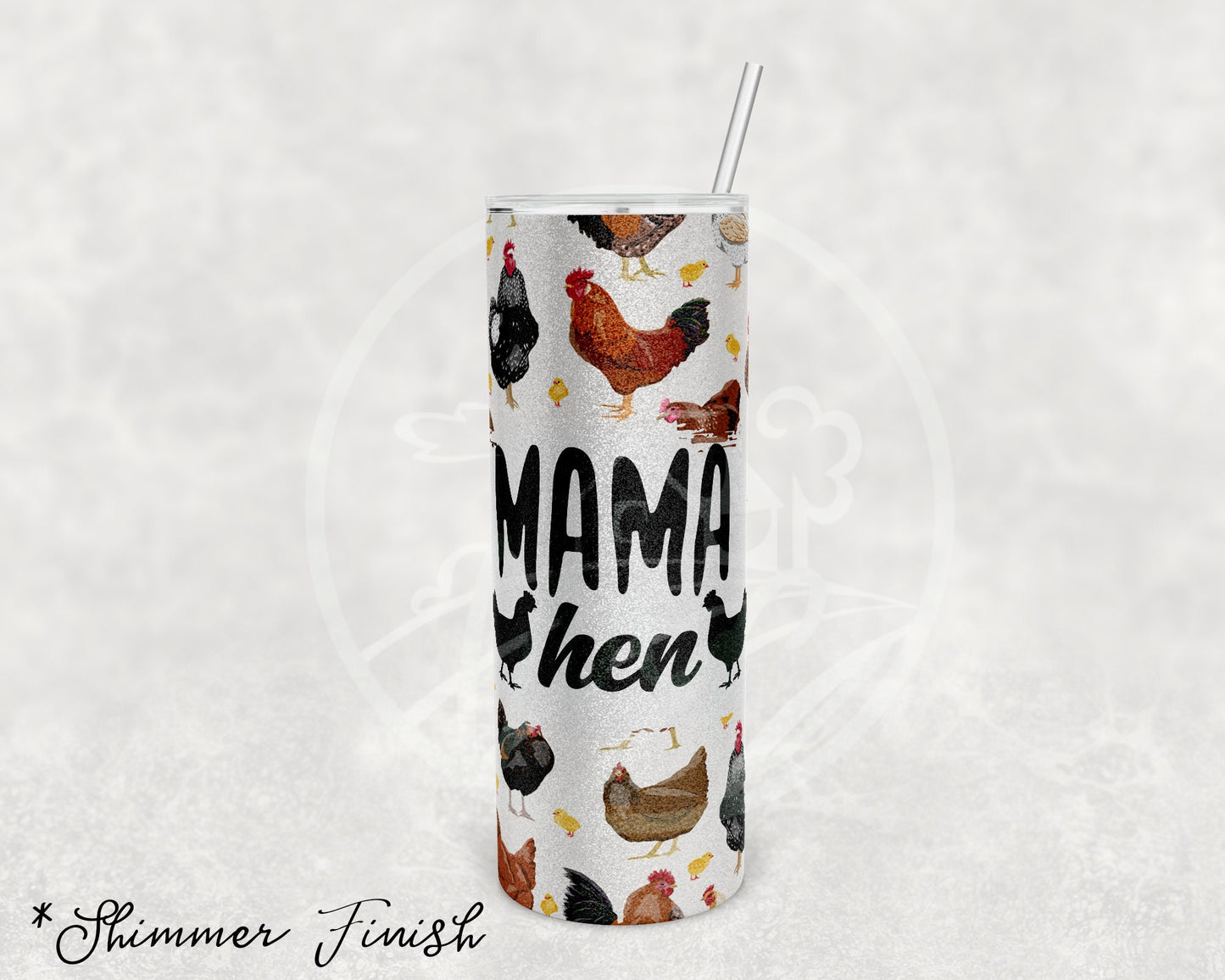 Mama Hen Chicken Tumbler, 20oz Skinny, Chicken Mom, Farm Tumbler, Homesteader Gift, Crazy Chicken Lady, Gift For Mom, Coffee Tumbler, Drink