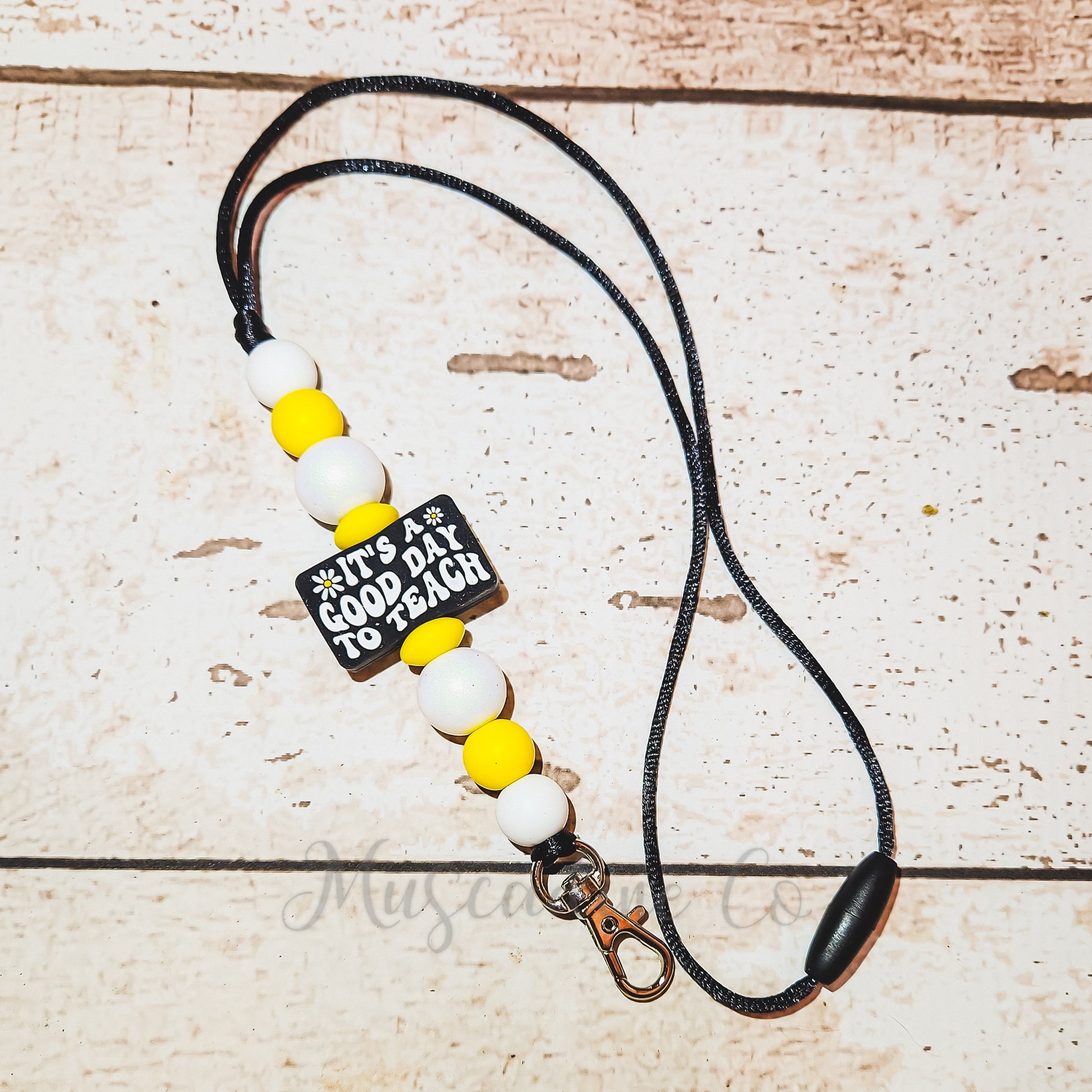 Teacher Lanyard, It's A Good Day To Teach Silicone Beaded Lanyard, Gift For Teacher, Badge Holder, Cute Teacher Gift, Teacher Accessories