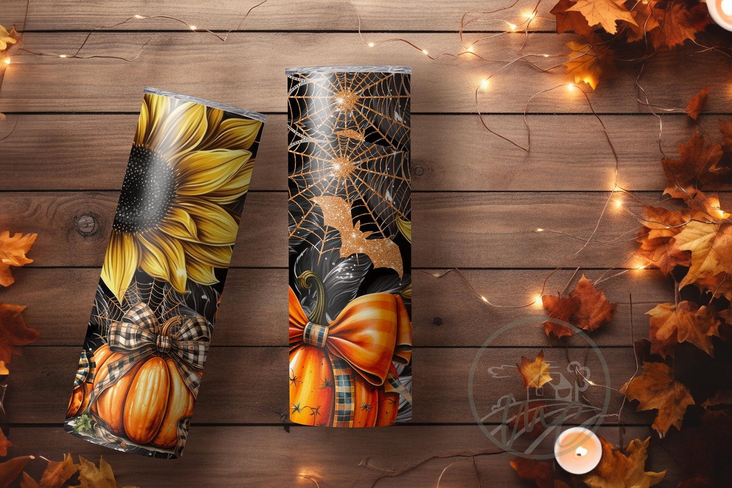 20oz Pumpkin Tumbler With Straw, Fall Sunflower Tumbler, Coffee Tumbler, Halloween Gift For Teacher, Gift For Boo Basket, Fall Birthday Gift