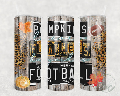 License Plate 20oz Tumbler With Straw, Fall Tumbler, Coffee Tumbler, gift for best friend female, Football Fan Gift, Fall Gift for Mom