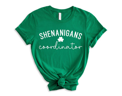 St Patrick&#39;s Day Shirt, Shenanigans Coordinator Tshirt, Lucky Shirt, St Patty&#39;s, Teacher Shirt, Gift for Mom, Funny St Patrick&#39;s Day Shirt, Gift For Prankster, Gift For Joker, Gift for Jokester, Gift for Dad