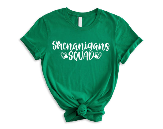 St Patrick&#39;s Day Shirt, Shenanigans Squad Shirt, Gifts For Women, Youth Shirt, Lucky Shamrock, Youth St Patty&#39;s, Toddler Clothes, Bridesmaid