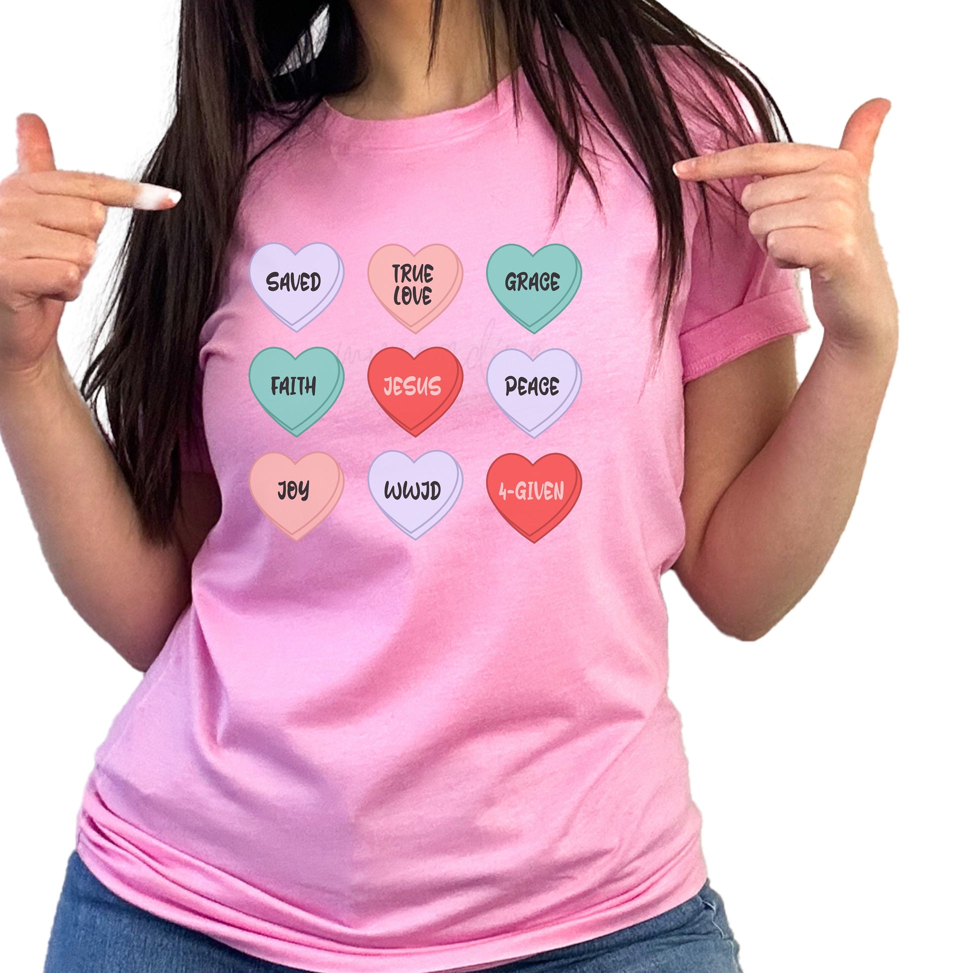 Conversation Hearts t shirt, Valentines Day Shirt, Faith Based Tshirt, Christian Sweatshirt Woman, Valentine Sweatshirt For Women