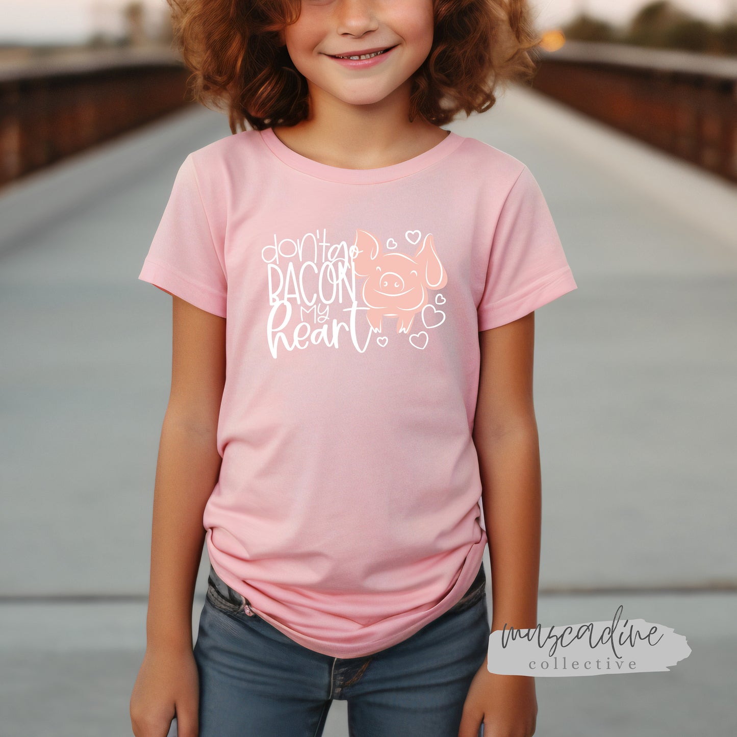 Don't Go Bacon My Heart, Girl Valentine Shirt, Boy Valentine Shirt, Cute Valentine Shirt For Kids, Cute Pig Shirt, Funny tshirt for kids