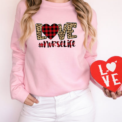 Nurse Valentine Shirt, Love Shirt Valentine, Valentines Day Shirt, Valentine Sweatshirt For Women, Nurselife, Cozy Sweatshirt For Women