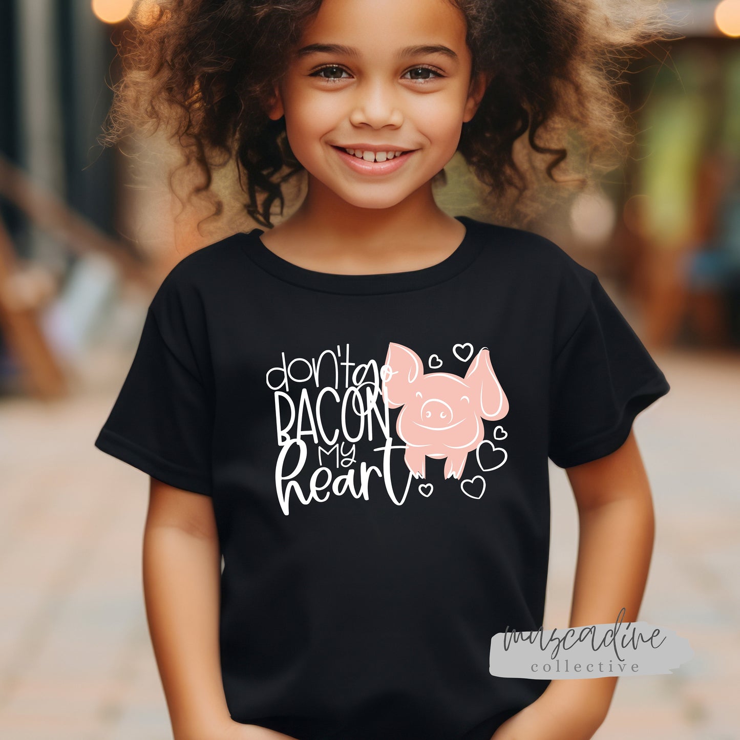 Don't Go Bacon My Heart, Girl Valentine Shirt, Boy Valentine Shirt, Cute Valentine Shirt For Kids, Cute Pig Shirt, Funny tshirt for kids